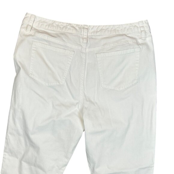 Talbots Stretch White Denim Slim Leg‎ Capri Jeans Size 12 - Picture 4 of 5